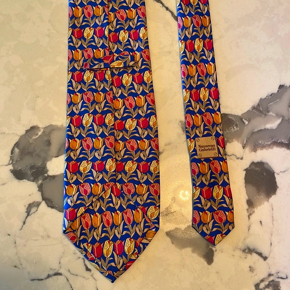 NAZARENO GABRIELLI Tie Muted color Flowers